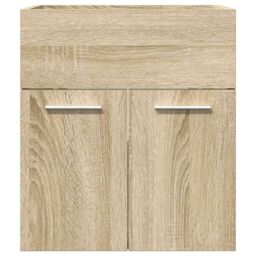 Berkfield Home Bathroom Sink Cabinet Sonoma Oak 41x38.5x46 cm Engineered Wood in Brown - thumbnail 4