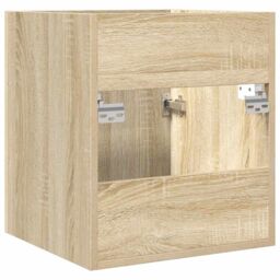 Berkfield Home Bathroom Sink Cabinet Sonoma Oak 41x38.5x46 cm Engineered Wood in Brown - thumbnail 6