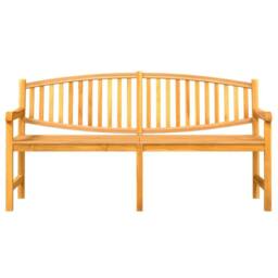 Berkfield Home Garden Bench 179.5x60x90 cm Solid Teak Wood in Brown - thumbnail 3