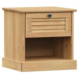 Berkfield Home Bedside Cabinet VIGO 42x35x40 cm Solid Wood Pine in Brown - Size: 42 x 35 x 40 cm - thumbnail 2