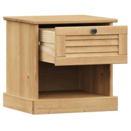 Berkfield Home Bedside Cabinet VIGO 42x35x40 cm Solid Wood Pine in Brown - Size: 42 x 35 x 40 cm - thumbnail 4