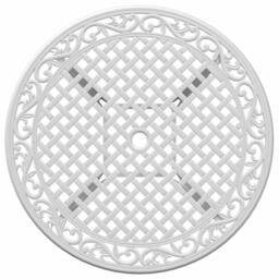 Berkfield Home Garden Table White √ò90x75 cm Cast Aluminium - Size: 90x75 cm - thumbnail 8