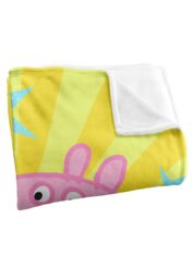 Hasbro Peppa Pig Kids Blanket 152x127cm High Five Peppa & George in White - Size: 152x127 cm - thumbnail 3