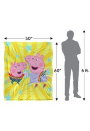 Hasbro Peppa Pig Kids Blanket 152x127cm High Five Peppa & George in White - Size: 152x127 cm - thumbnail 5