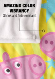 Hasbro Peppa Pig Kids Blanket 152x127cm High Five Peppa & George in White - Size: 152x127 cm - thumbnail 4