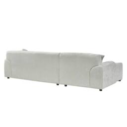 Furnishings For Less UK Monza L Shaped Chenille Fabric Beige 4 Seater Corner Sofa Left Hand - thumbnail 3