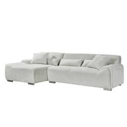 Furnishings For Less UK Monza L Shaped Chenille Fabric Beige 4 Seater Corner Sofa Left Hand - thumbnail 2