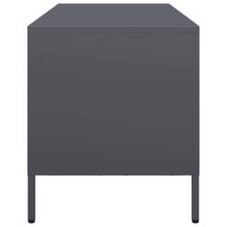 Berkfield Home TV Cabinet Anthracite 101.5x39x43.5 cm Cold-rolled Steel in Charcoal - thumbnail 6