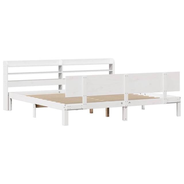 Berkfield Home Beautiful Bed Frame with Headboard without Mattress White 200x200 cm - image 1