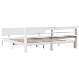 Berkfield Home Beautiful Bed Frame with Headboard without Mattress White 200x200 cm - thumbnail 6