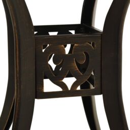 Berkfield Home Garden Table Bronze 78x78x72 cm Cast Aluminium in Brown - Size: 78 x 78 x 72 cm - thumbnail 4