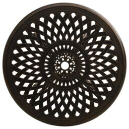 Berkfield Home Garden Table Bronze 78x78x72 cm Cast Aluminium in Brown - Size: 78 x 78 x 72 cm - thumbnail 3
