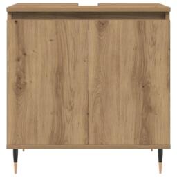 Berkfield Home Bathroom Cabinet Artisan Oak 58x33x60 cm Engineered Wood in Brown - Size: 58 x 33 x 60 cm - thumbnail 4