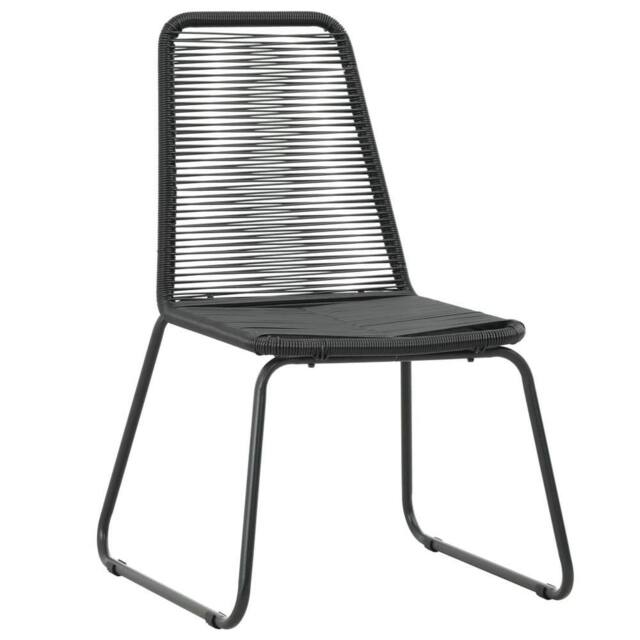 Berkfield Home Outdoor Chairs 2 pcs Poly Rattan Black - image 1