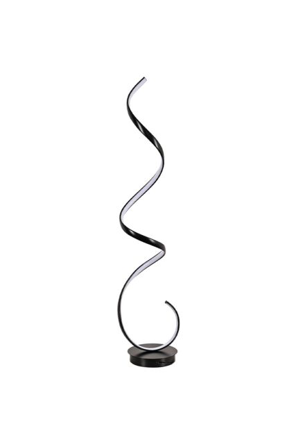 Modern Spiral LED Floor Lamp for Living Room in Black