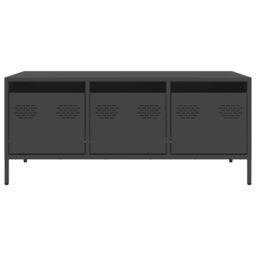 Berkfield Home Coffee Table Black 101.5x50x43.5 cm Cold-rolled Steel - thumbnail 4