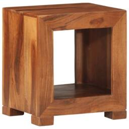 Berkfield Home Side Table 37x29x40 cm Solid Wood Acacia in Brown - Size: 37 x 29 x 40 cm - thumbnail 1