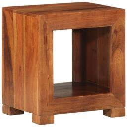 Berkfield Home Side Table 37x29x40 cm Solid Wood Acacia in Brown - Size: 37 x 29 x 40 cm - thumbnail 9