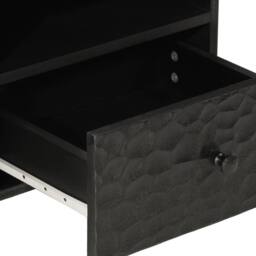 Berkfield Home Beautiful Coffee Table Black 80x54x40 cm Solid Wood Mango - Size: 80 x 54 x 40 cm - thumbnail 9