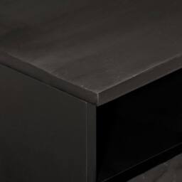 Berkfield Home Beautiful Coffee Table Black 80x54x40 cm Solid Wood Mango - Size: 80 x 54 x 40 cm - thumbnail 8