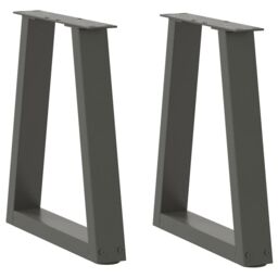 Berkfield Home Dining Table Legs V-Shape 2 pcs Anthracite 28x(42-43.3) cm Steel in Black