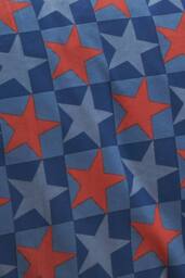 Catherine Lansfield 'Stars & Check' Fitted Sheet in Blue - Size: Double Fitted - thumbnail 2
