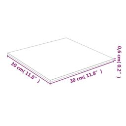Berkfield Home Table Top Transparent 30x30 cm Tempered Glass in Black - thumbnail 4