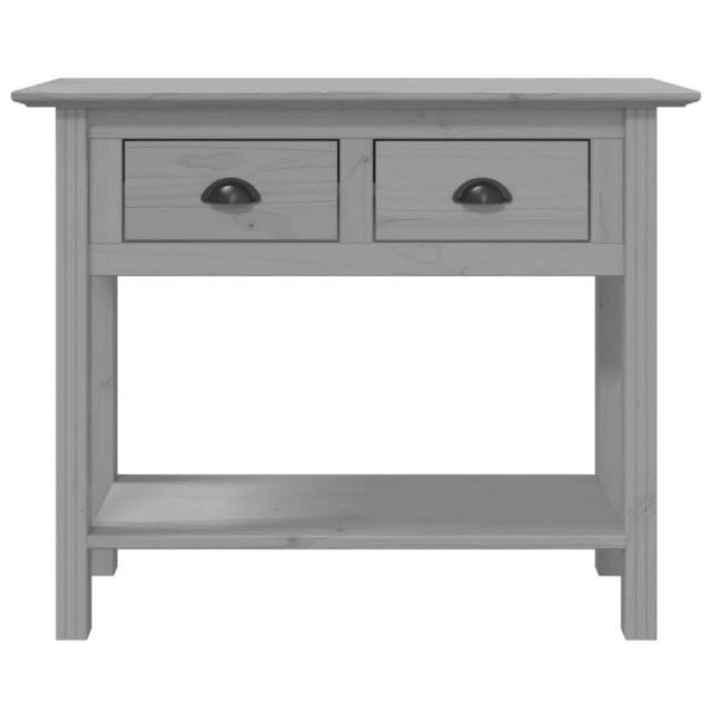 Berkfield Home Beautiful Console Table BODO Grey 90x34.5x73 cm Solid Wood Pine - image 1