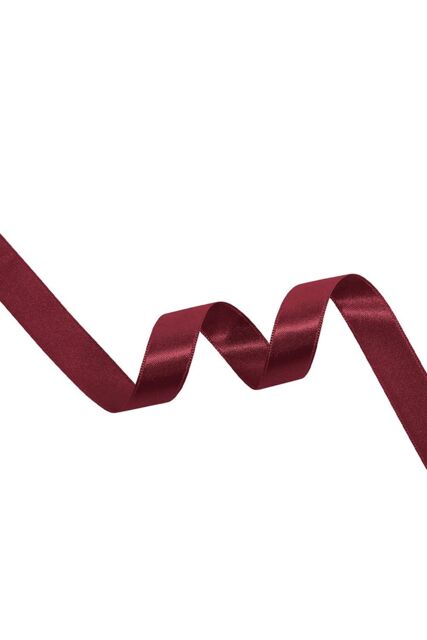Neel Blue Double Sided Satin Polyester Ribbon Roll, 3mm x 10 Metres in Burgundy - image 1