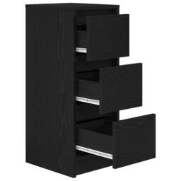 Berkfield Home Sideboard Black Oak 29.5x34x76 cm Engineered Wood - thumbnail 5