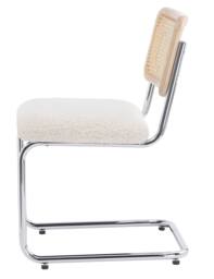 Nordlys Set of 2 Industrial Metal Cane Rattan Dining Chairs in White - thumbnail 8