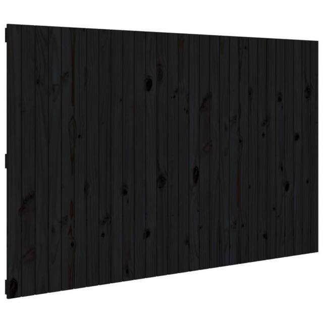 Berkfield Home Wall Headboard Black 185x3x110 cm Solid Wood Pine - Size: 185 x 3 x 110 cm - image 1