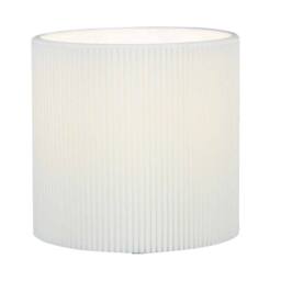 First Choice Lighting Set of 2 Buck - Clear Glass Table Lamps with White Pleated Shade - thumbnail 6