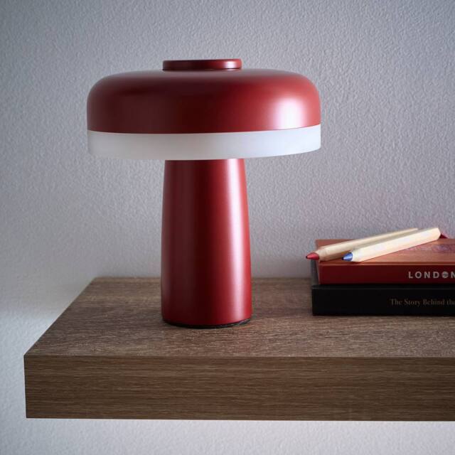 K LIVING Lyon Red Rechargeable Led Table Lamp - image 1