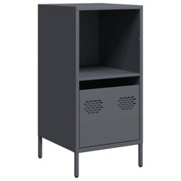 Berkfield Home Sideboard Anthracite 35x39x73.5 cm Cold-rolled Steel in Black - thumbnail 2