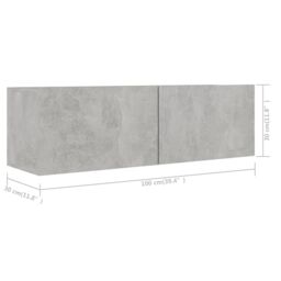 Berkfield Home 6 Piece TV Cabinet Set Concrete Grey Engineered Wood - thumbnail 6