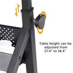 VOGREX Wood Adjustable Drafting Table Stool Set Architect Drawing Desk in Beige - thumbnail 3