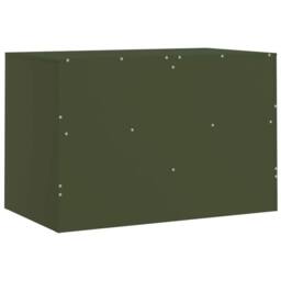 Berkfield Home TV Cabinet Olive Green 67x39x44 cm Steel - Size: 67 x 39 x 44 cm - thumbnail 9