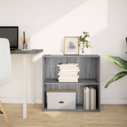 Berkfield Home Bookcase Grey Sonoma 80x30x77 cm Engineered Wood - Size: 80 x 30 x 77 cm - thumbnail 3