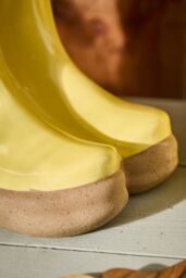 Dibor Large Yellow Wellington Boot Indoor Outdoor Garden Planter Flower Pot H29.5 x W24cm - thumbnail 4