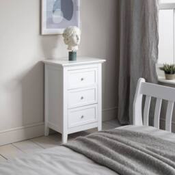 Nöa and Nani Torsby Side Table Chest 3 Drawer in White