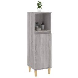 Berkfield Home Durable Bathroom Cabinet Grey Sonoma 30x30x100 cm Engineered Wood - Size: 30 x 30 x 100 cm - thumbnail 5