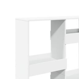 Berkfield Home Bookcase White 100x33x135 cm Engineered Wood - Size: 100 x 33 x 135 cm - thumbnail 7