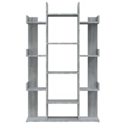 Berkfield Home Book Cabinet Grey Sonoma 86x25.5x140 cm Engineered Wood - thumbnail 5