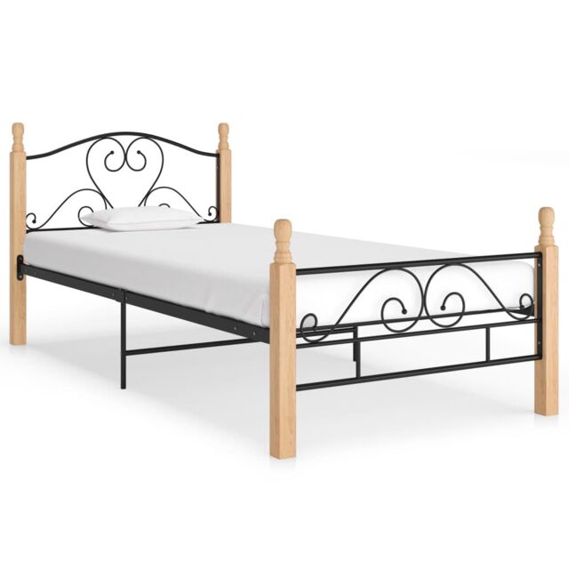Berkfield Home Bed Frame Black Metal 90x200 cm - image 1