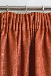 Enhanced Living 'Matrix' Orange - Tape Top Thermal Noise Reducing Dim Out Curtains - Pair - Size: 117 cm width x 183 cm drop - thumbnail 2