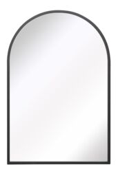 "MirrorOutlet Black Metal Framed Arched Wall Mirror 47"" X 31"" (120CM X 80CM) - Size: 1 Pack" - thumbnail 3