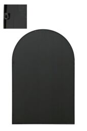 "MirrorOutlet Black Metal Framed Arched Wall Mirror 47"" X 31"" (120CM X 80CM) - Size: 1 Pack" - thumbnail 5