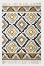 Homescapes Agra Handwoven Diamond Pattern Kilim Wool Rug - Size: 120 cm x 170 cm - thumbnail 2
