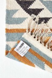 Homescapes Agra Handwoven Diamond Pattern Kilim Wool Rug - Size: 120 cm x 170 cm - thumbnail 5